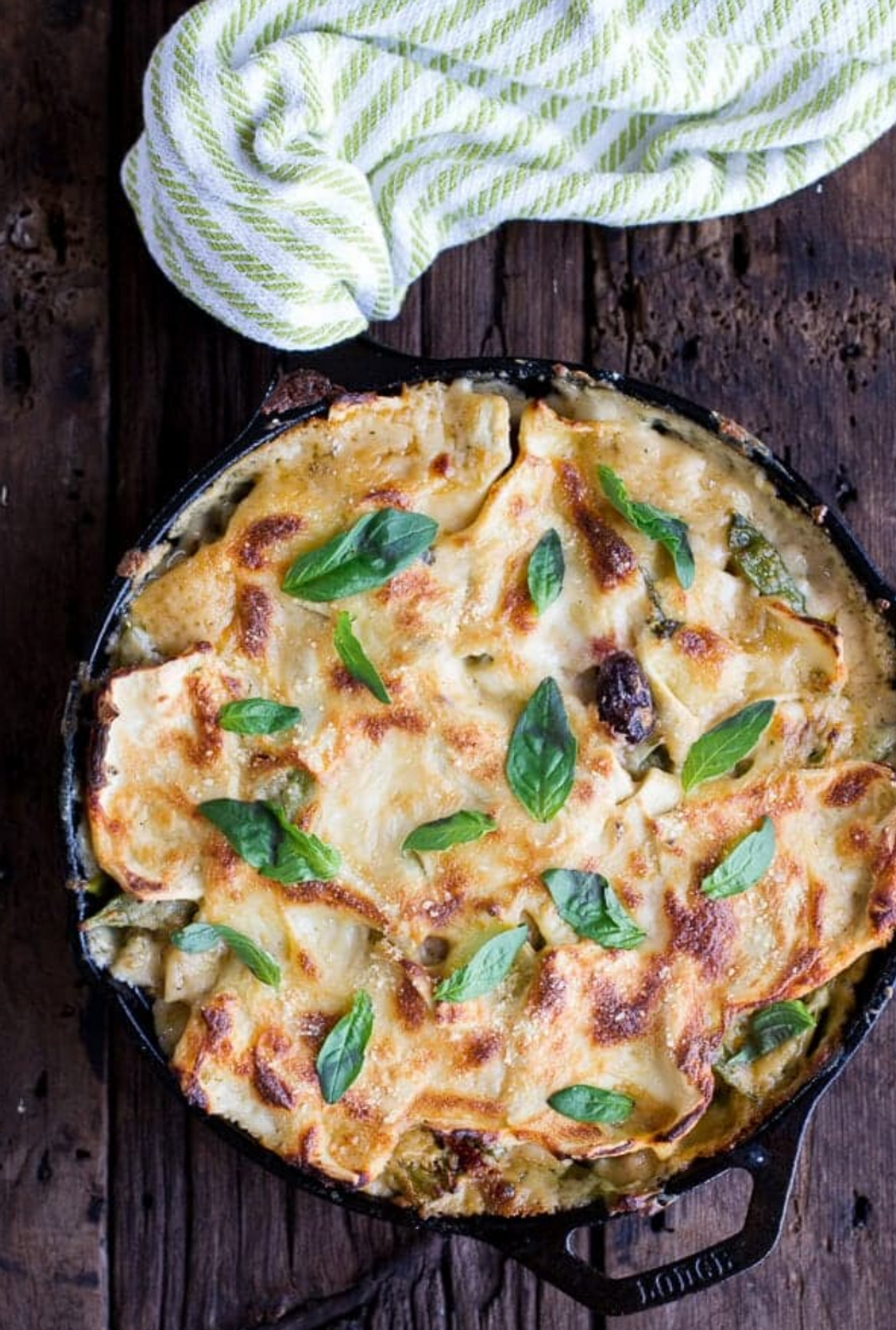 spring skillet lasagna