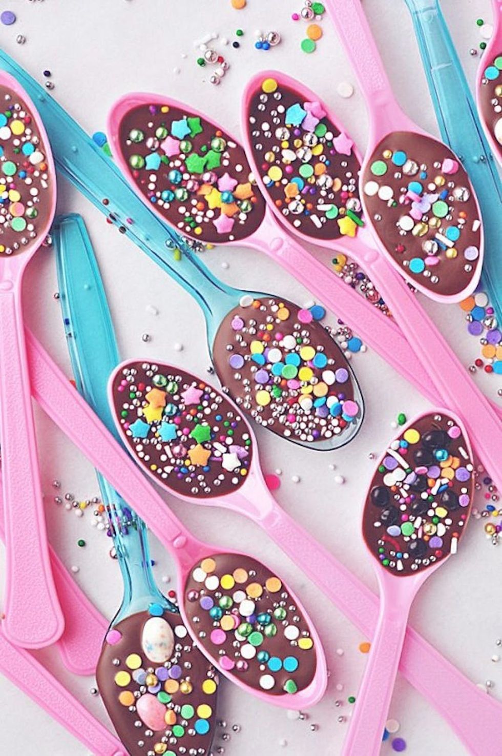 Sprinkled Chocolate Party Spoons