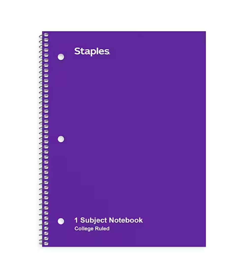 Staples 1-Subject Notebook