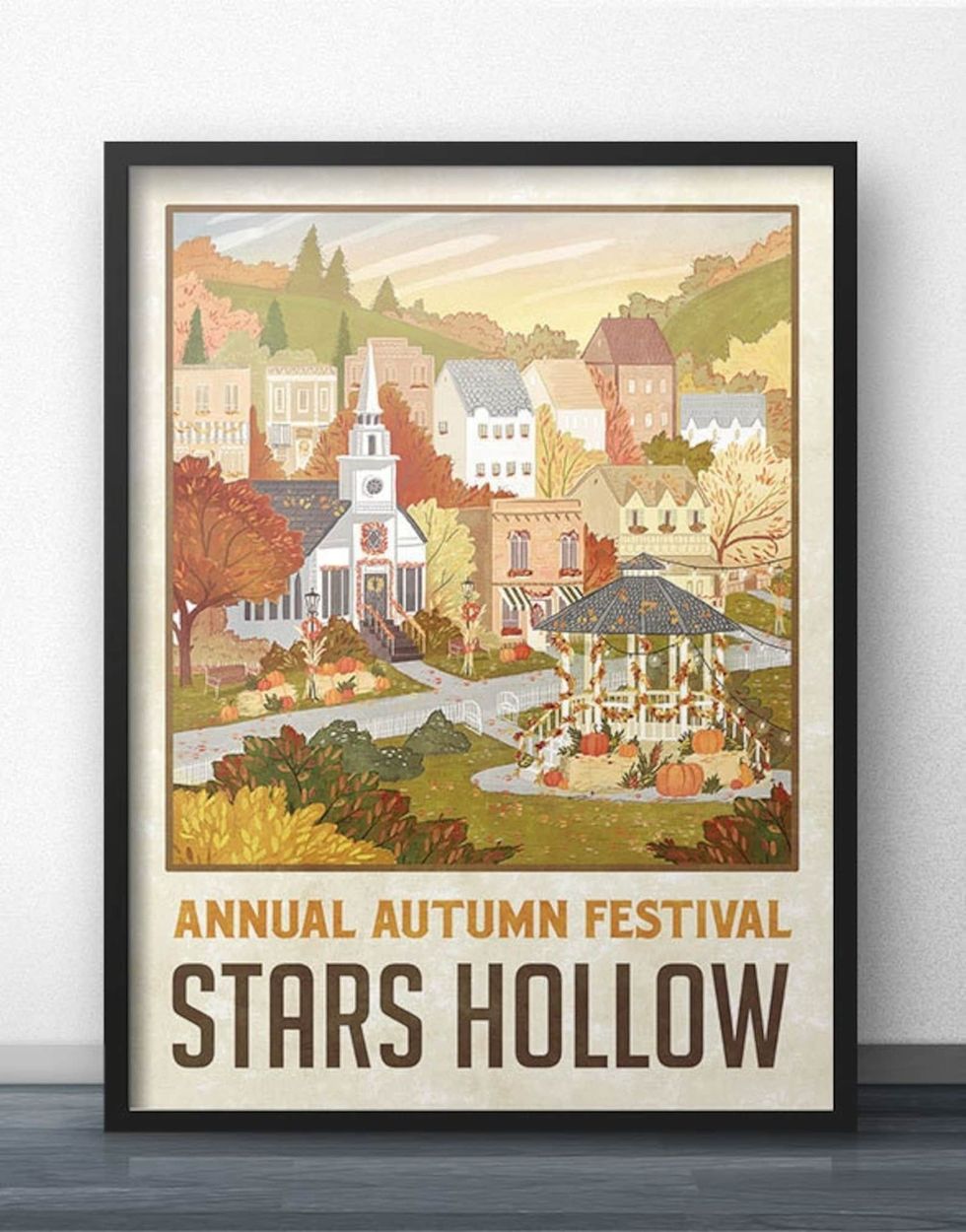 Stars Hollow "Autumn Festival" Travel Poster