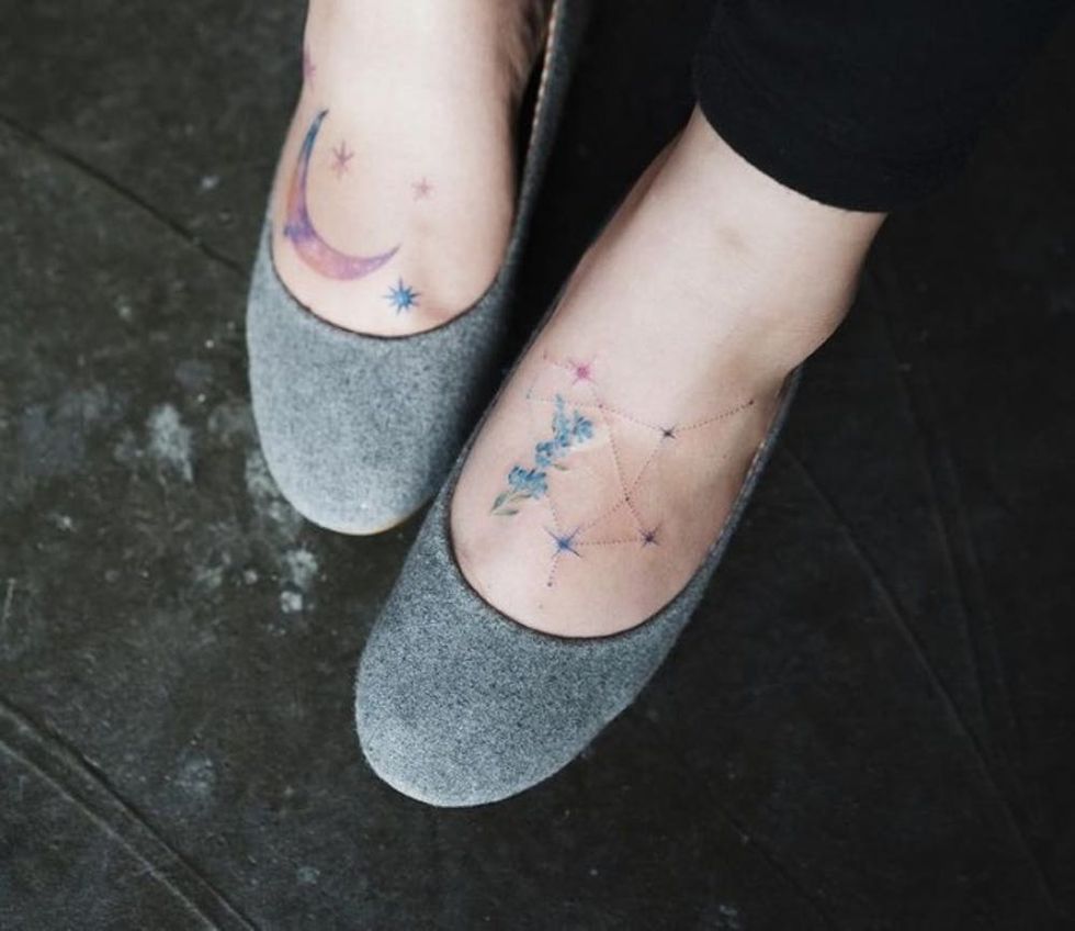 16 Tiny Foot Tattoos Youll Be Obsessing Over Brit Co