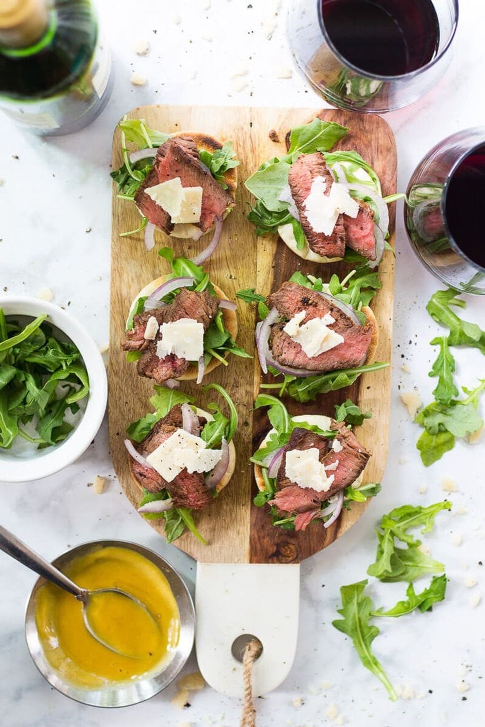 Steak and Arugula Salad Bites with Parmesan recipe