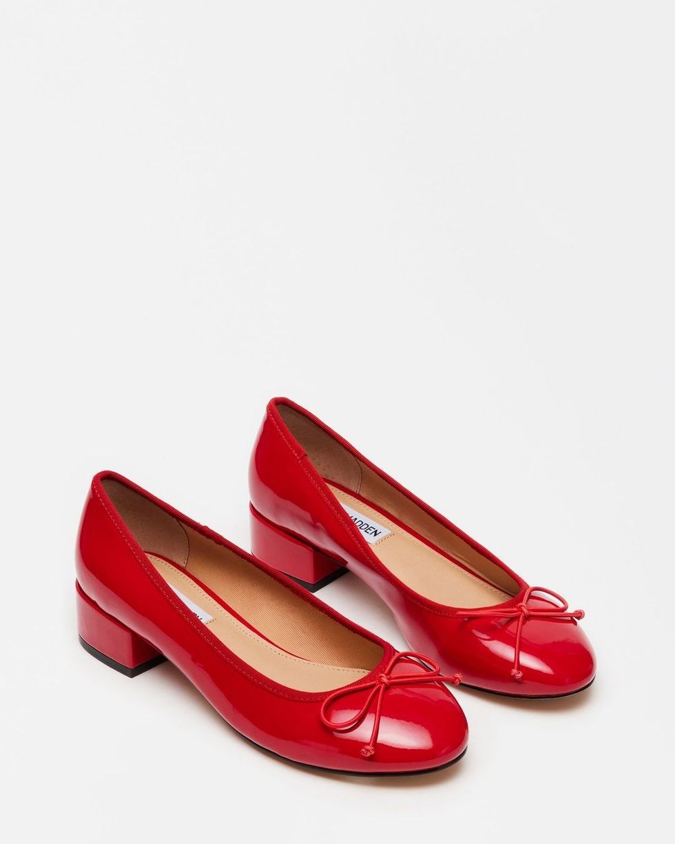 Steve Madden Red Patent Ballet Flats