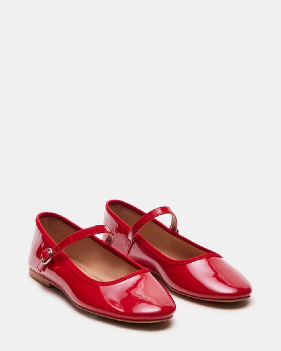 Steve Madden Vinetta Red Patent Ballet Flats