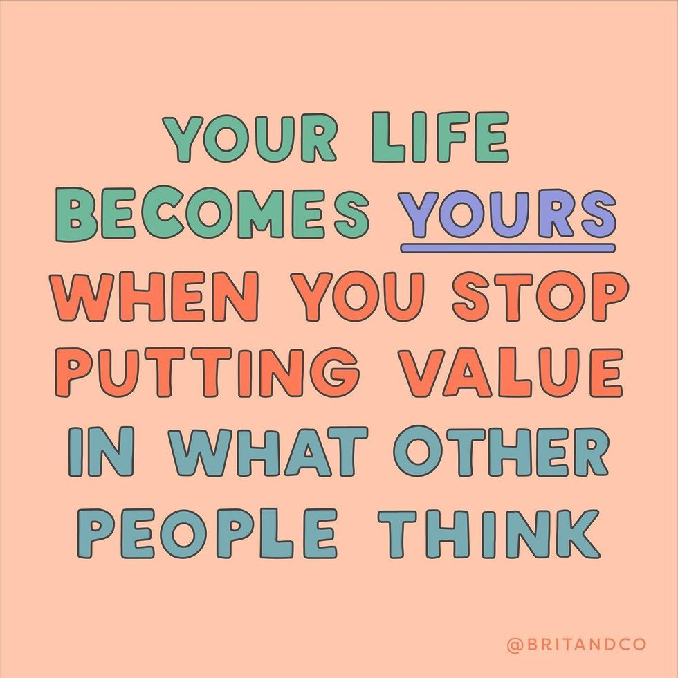 stop valuing what other people think