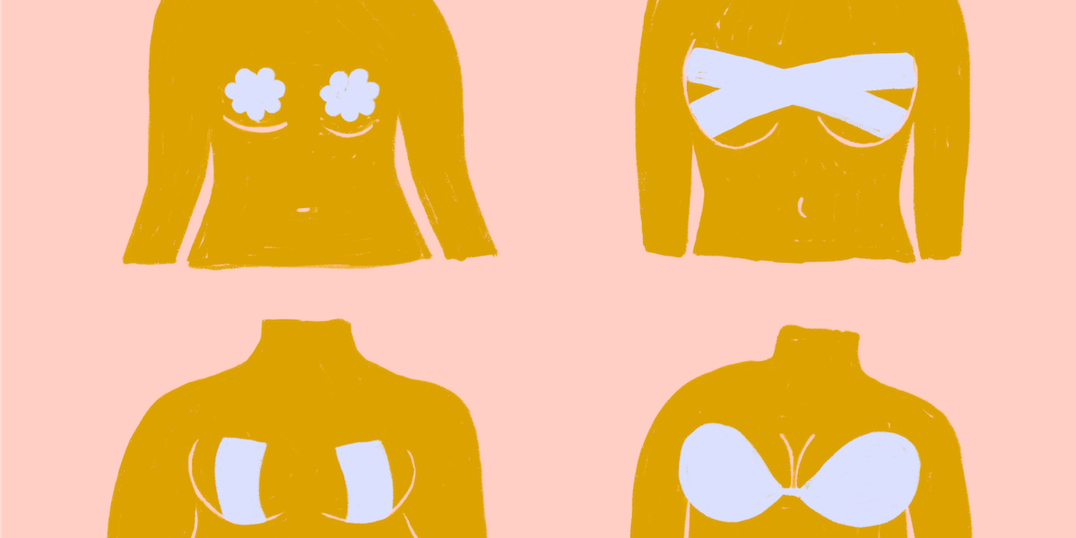 Hot Sell Fashion Strapless Lifting Bra Nipple Tape Breast