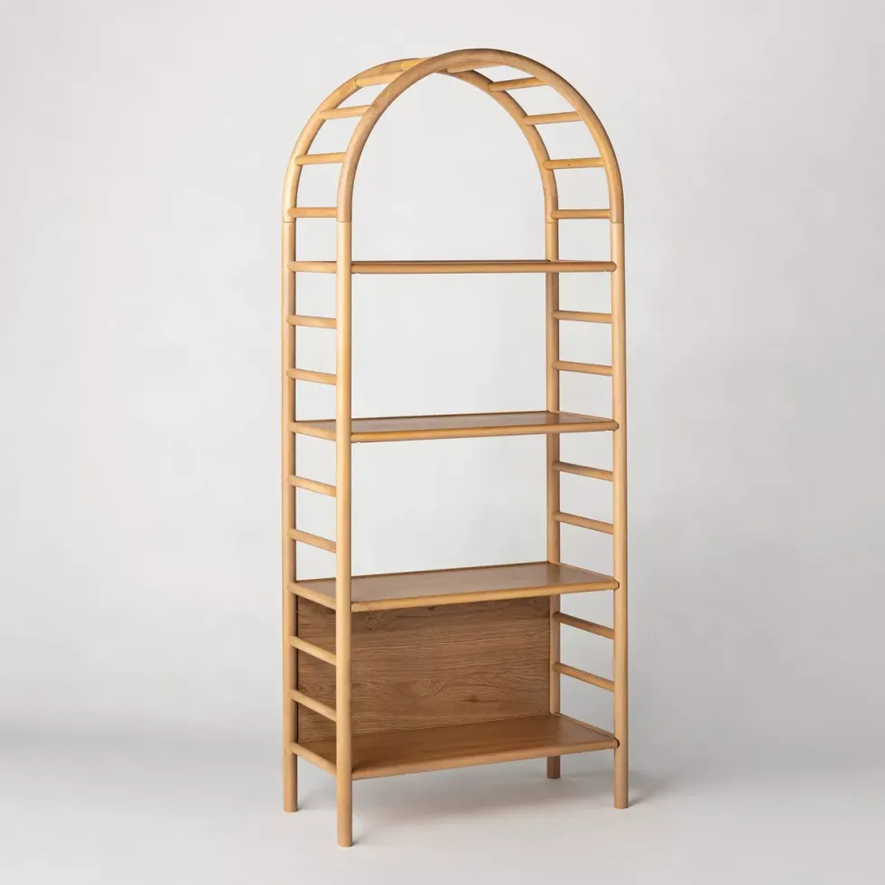 Studio McGee 72" Holladay Curved Wooden Bookcase