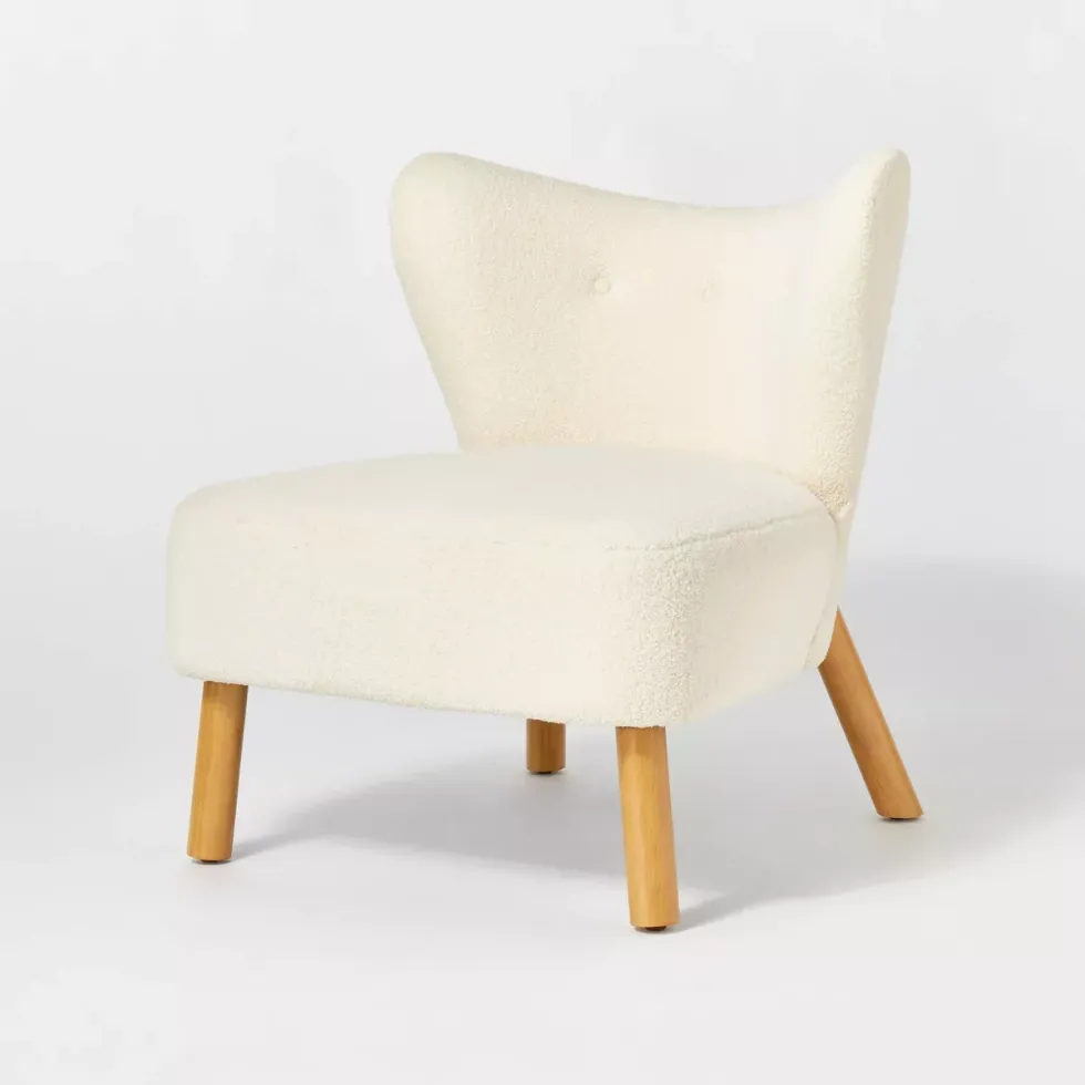 Studio McGee Sculpted Faux Shearling Accent Chair