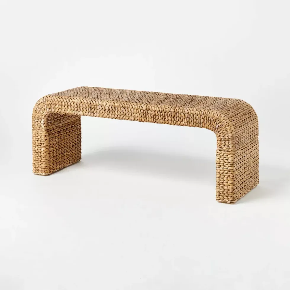 Studio McGee Shiffer Waterfall Woven Bench