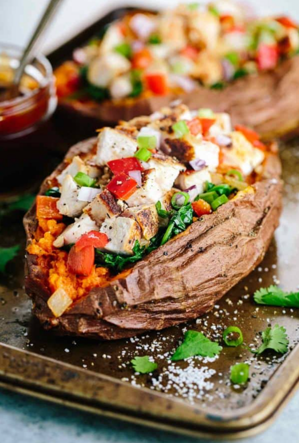 Stuffed Sweet Potato Recipe With Barbecue Chicken