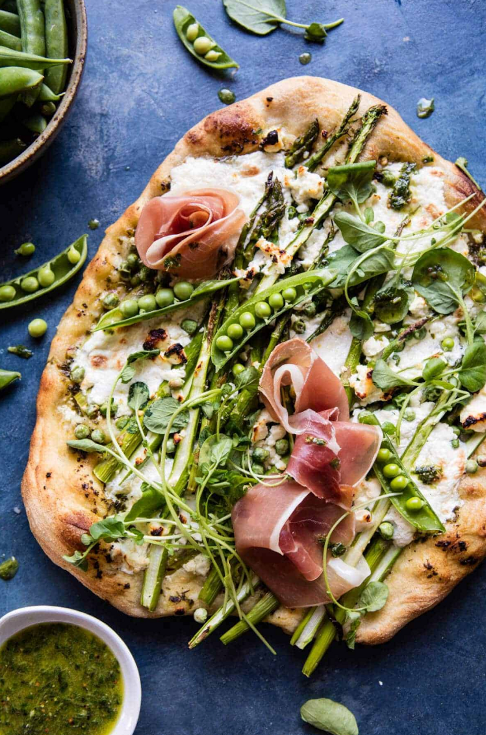 sugar snap pea pizza