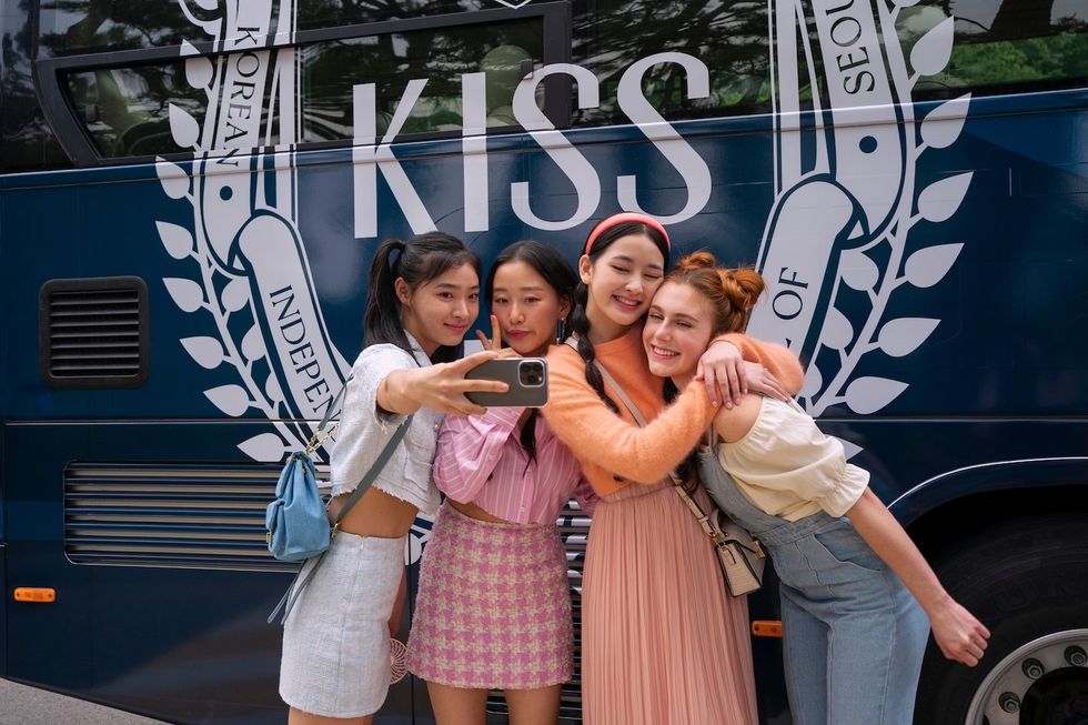 Sunny Oh as Mihee, Gia Kim as Yuri, Han Bi Ryu as Eunice, Jocelyn Shelfo as Madison