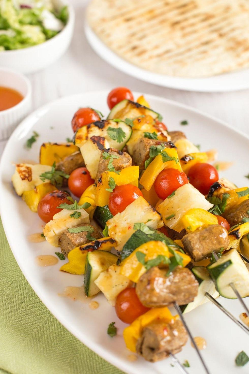 Sweet Chili Halloumi Skewers