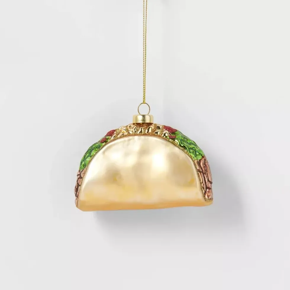 Taco Glass Ornament