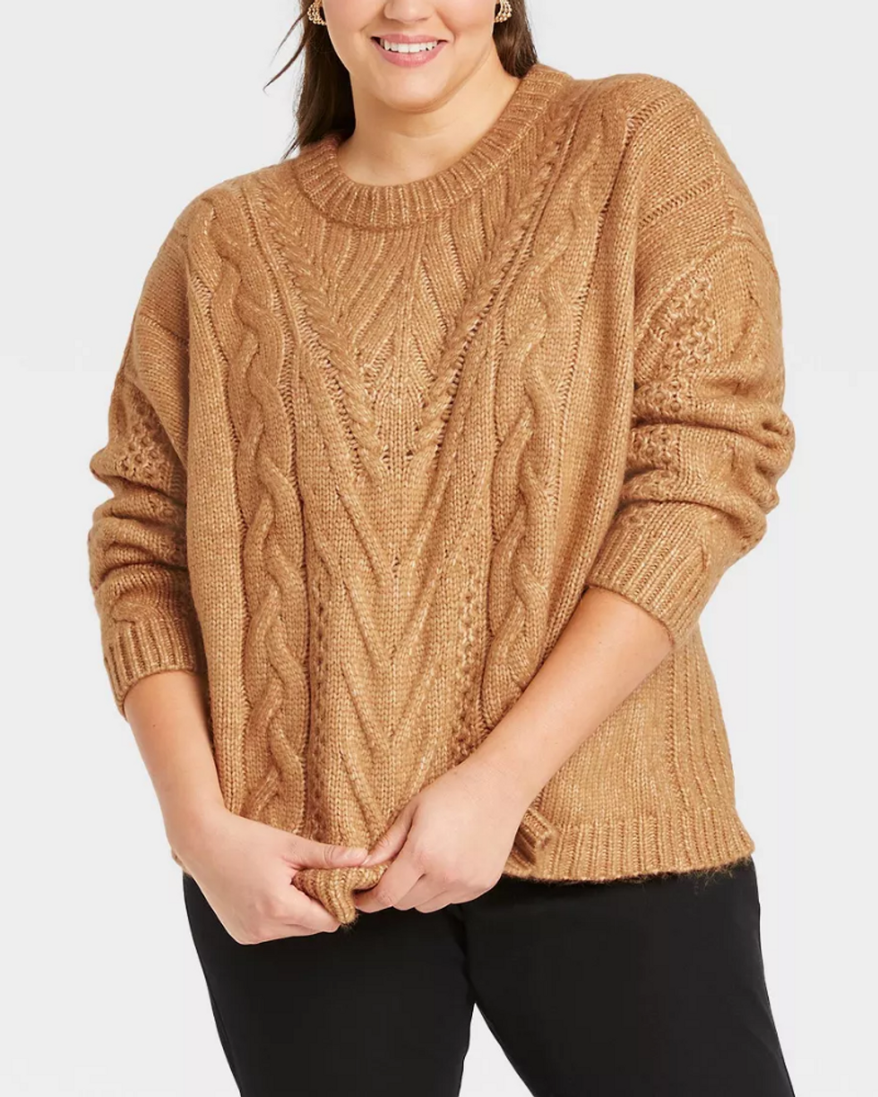 Target Crewneck Cable Stitch Pullover