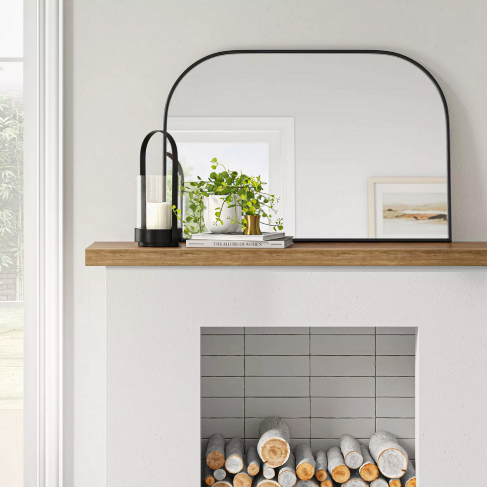 Target Over The Mantel Mirror with rounded edges