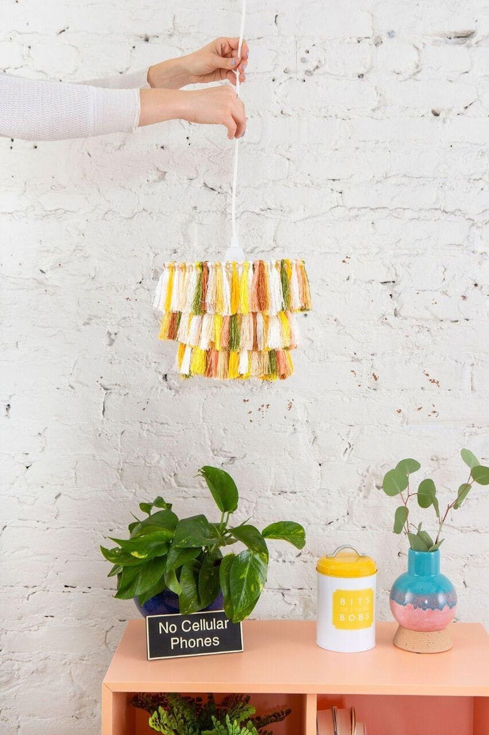 tassel chandelier diy fall decor