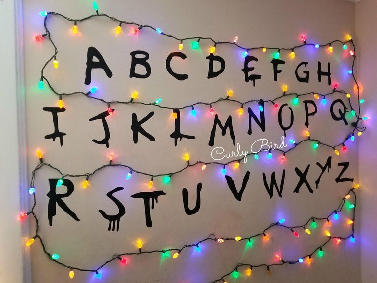 Stranger Things Ornament, Alphabet Wall Christmas Ornament, Glass