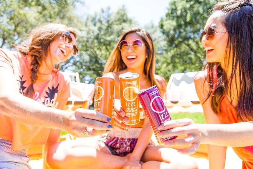 three women mindful drinking nonalcoholic beverage