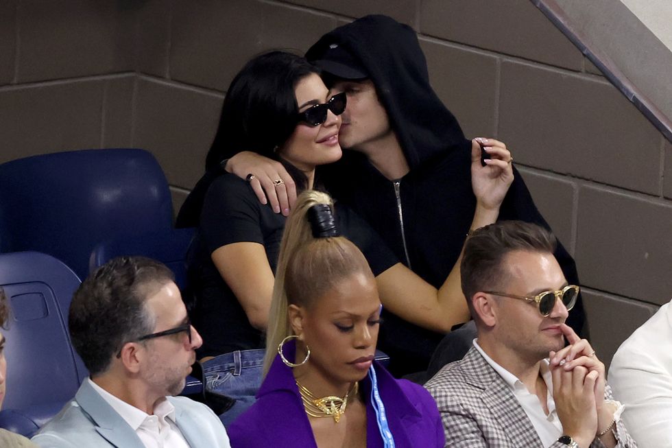 timothee chalamet and kylie jenner at the us open finals game