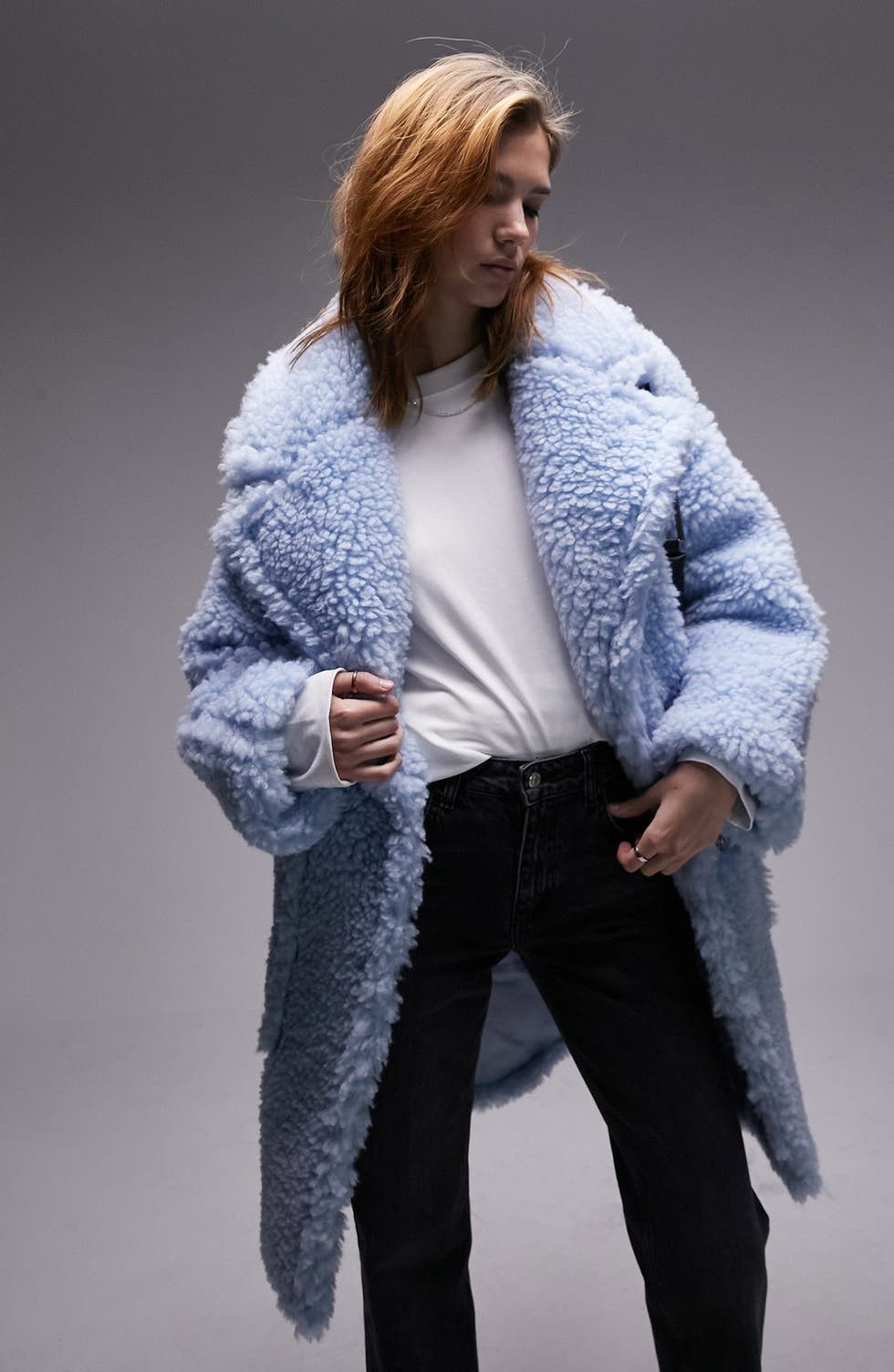 Topshop Chunky Oversize Faux Shearling Coat best winter coats