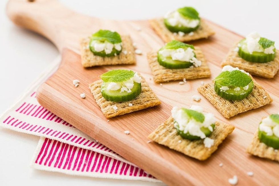 Triscuit + Cucumber + Mint + Feta