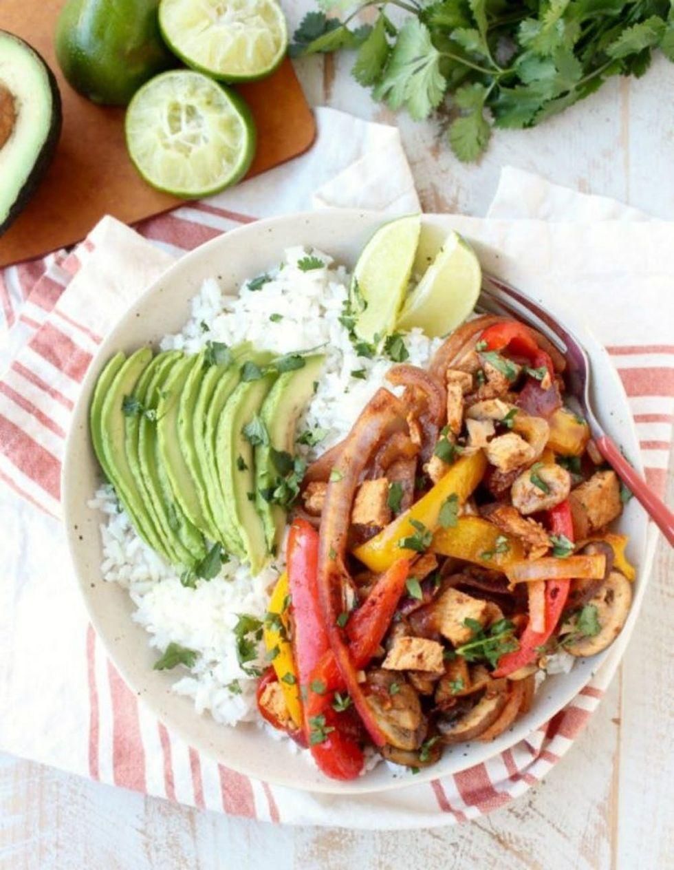 Turkey Fajita Rice Bowls