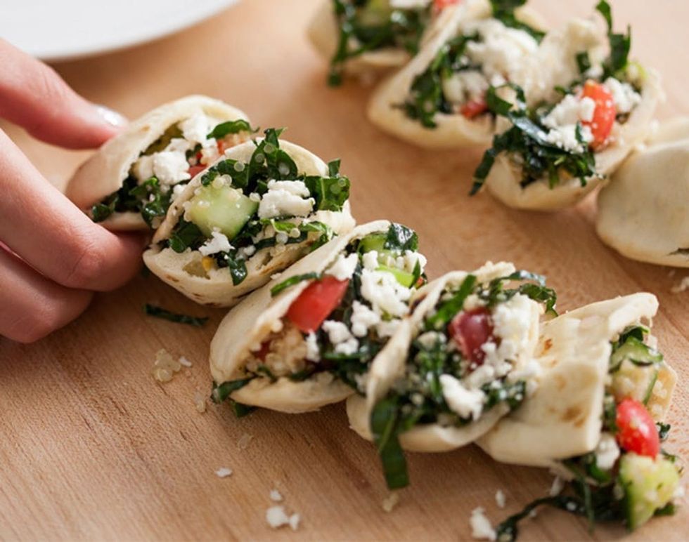 Two-Bite Kale Tabouli Pockets