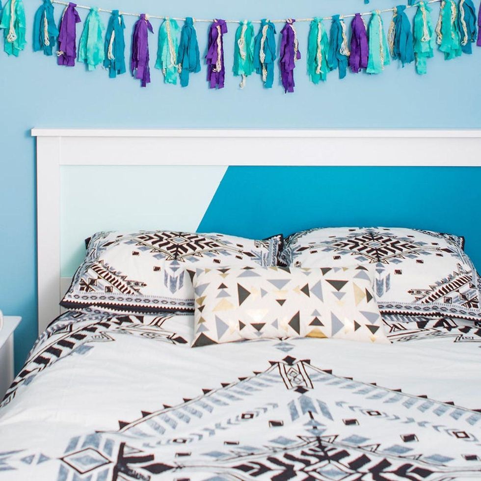 \u200bAsymmetrical Painted Headboard