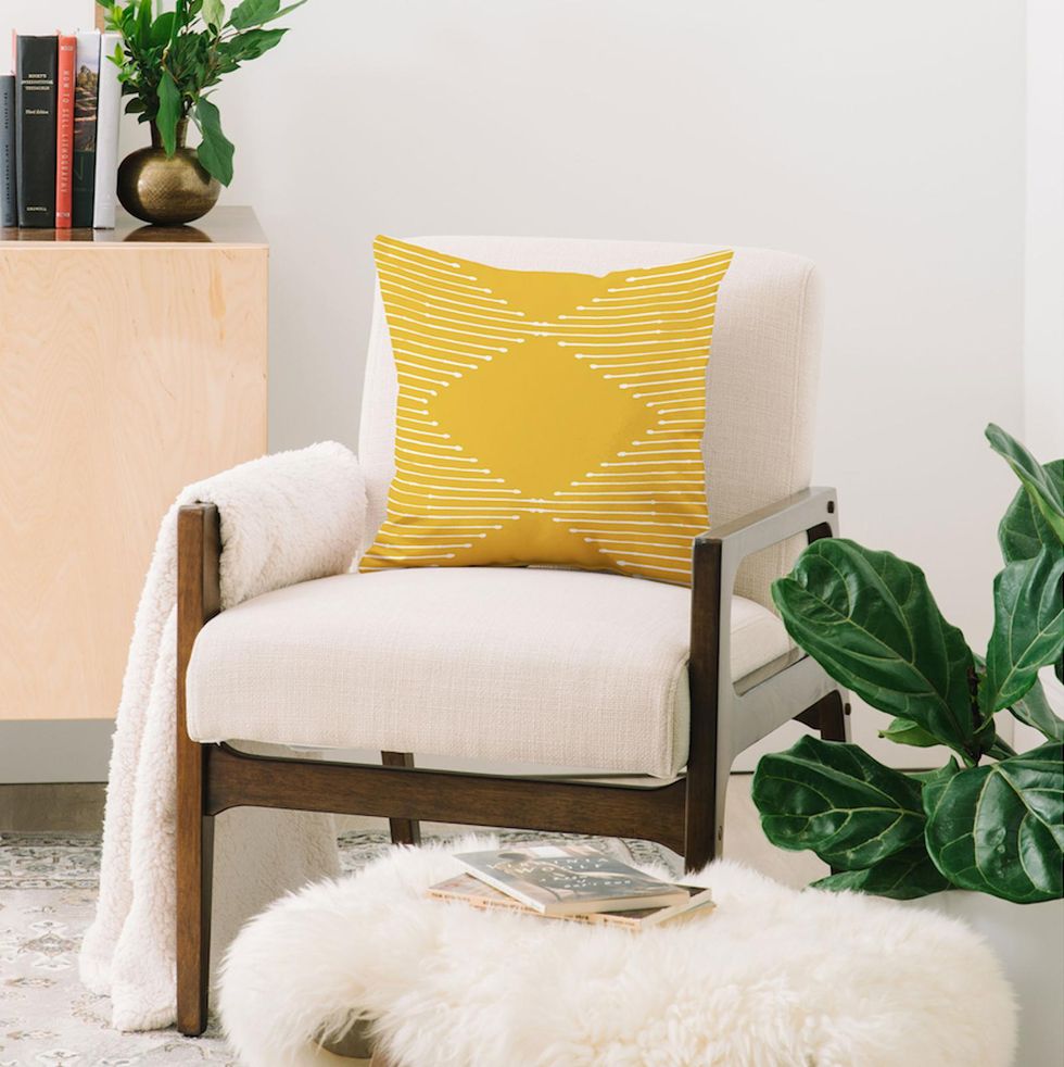 \u200bGeo Yellow Toss Pillow Apt2B