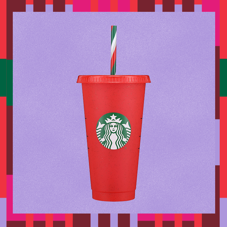 Glittered Purple Starbucks Cold Cup, Coffee Cup