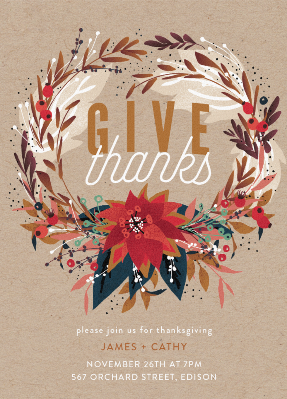 \u200bminted. Give Thanks Wreath evite