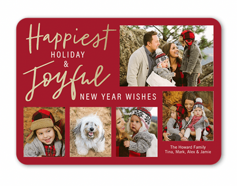 \u200bShutterfly Handwritten Happiness Holiday Card