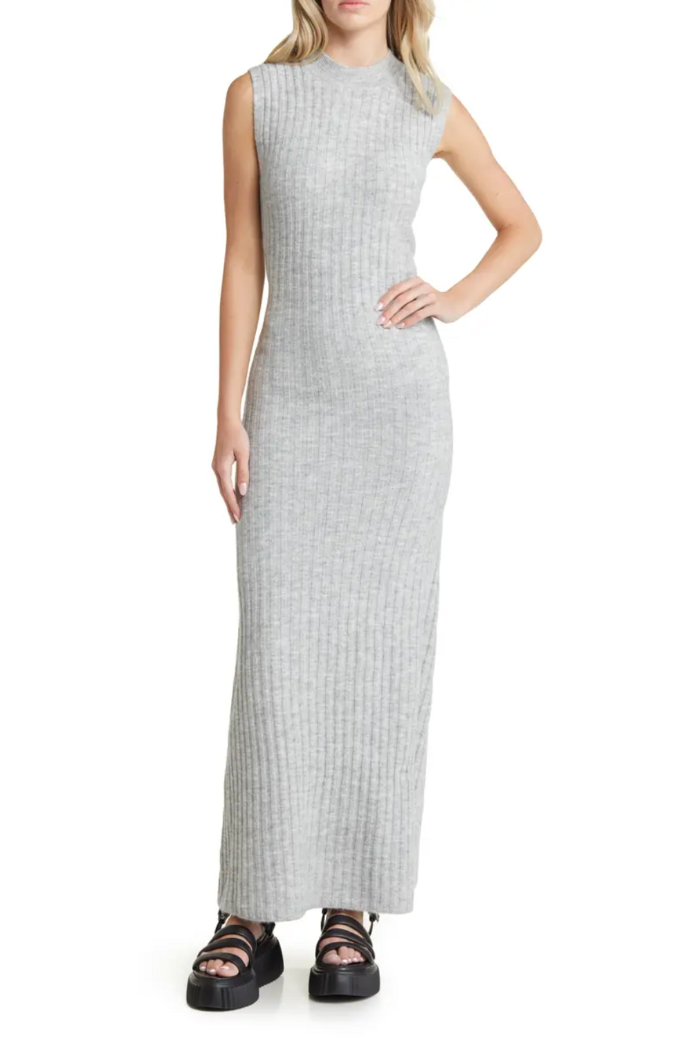 \u200bTopshop Sleeveless Ribbed Sweater Dress