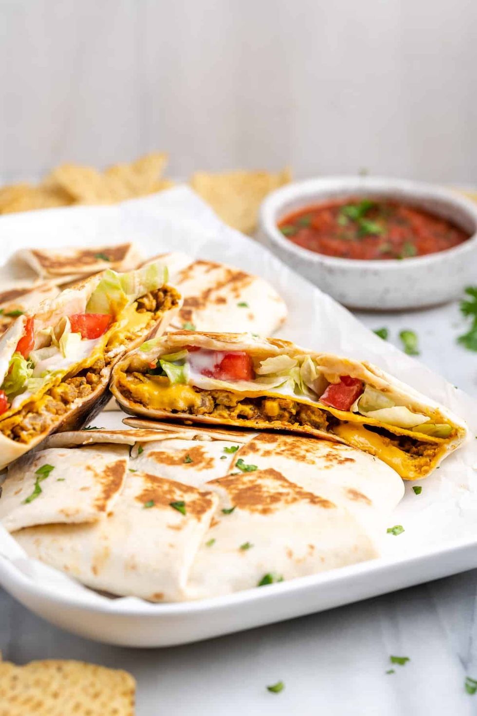 \u200bVegan Crunchwrap Supremes by healthy food blogger jessica in the kitchen