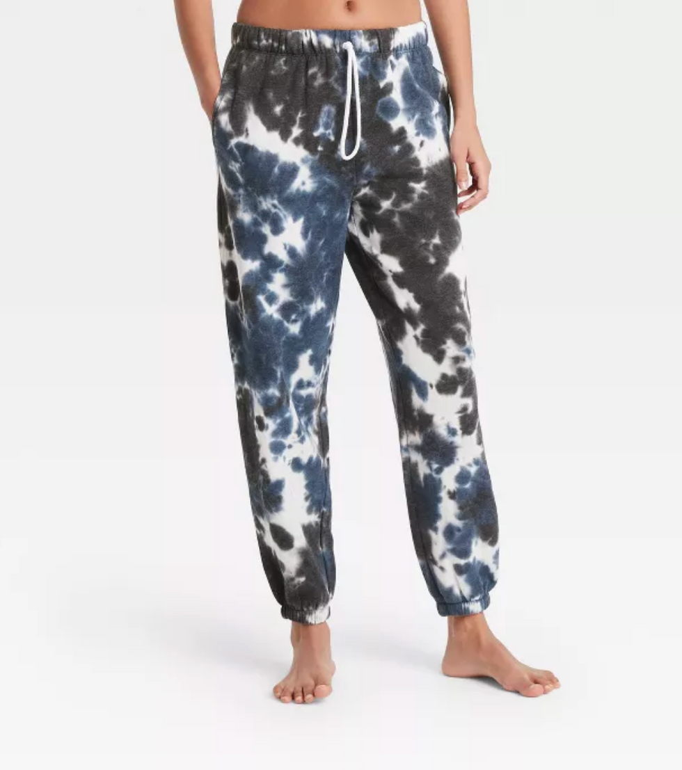 \u200bWomen's Tie-Dye Fold-Over Fleece Lounge Jogger Pants