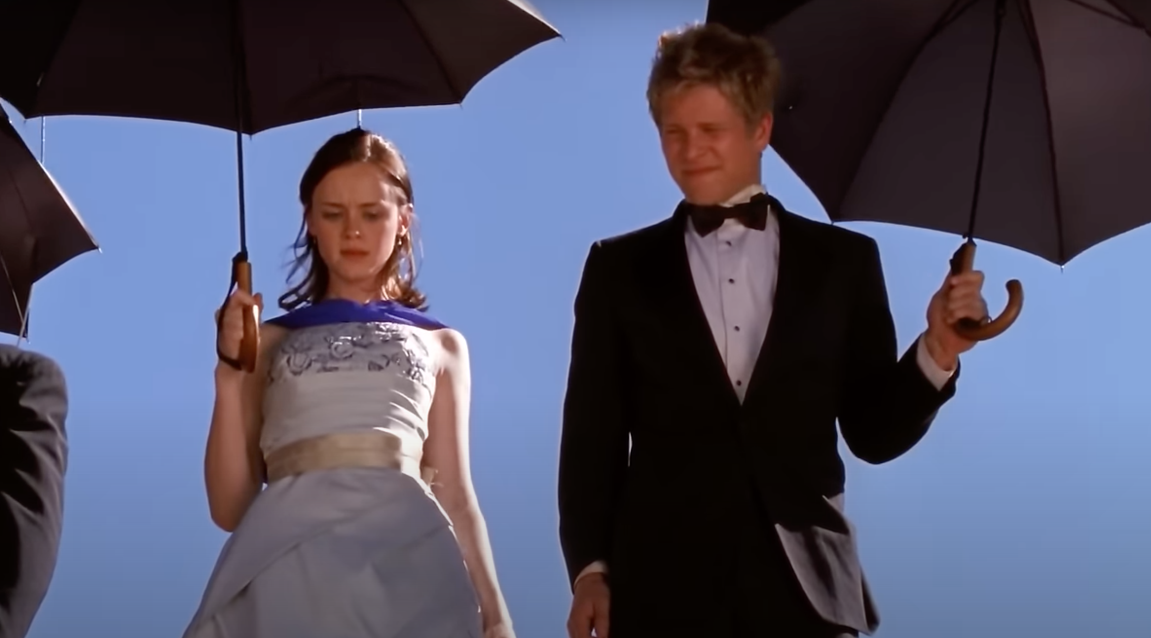 Alexis Bledel as Rory Gilmore, Matt Czuchry as Logan Huntzberger in "Gilmore Girls"