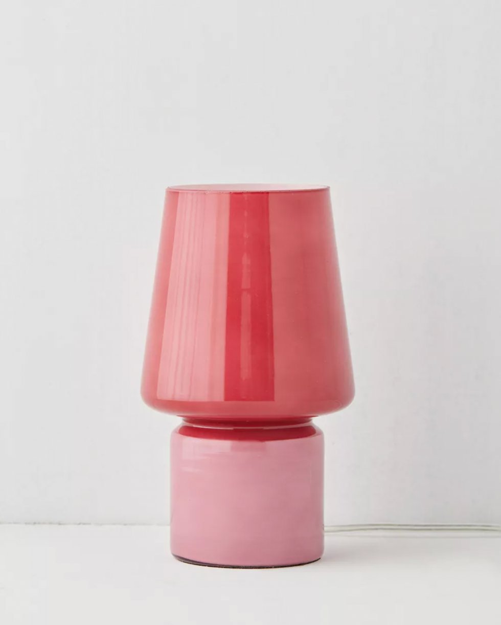 UO Colorblock Little Glass Table Lamp