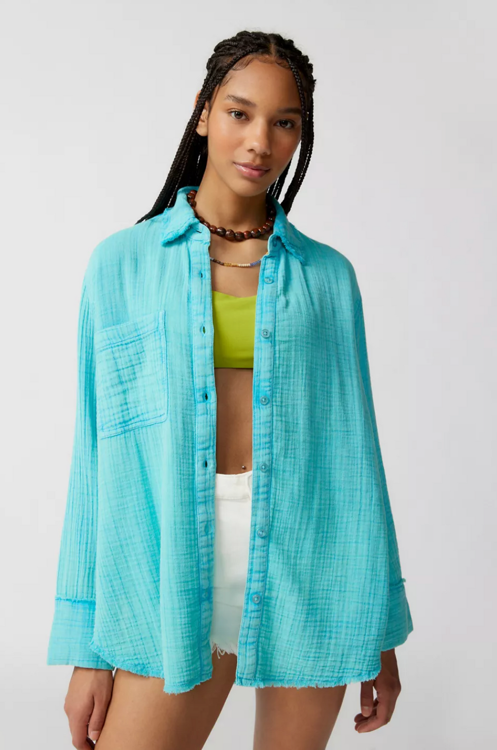 Urban Outfitters Lucy Textured Button-Down Shirt