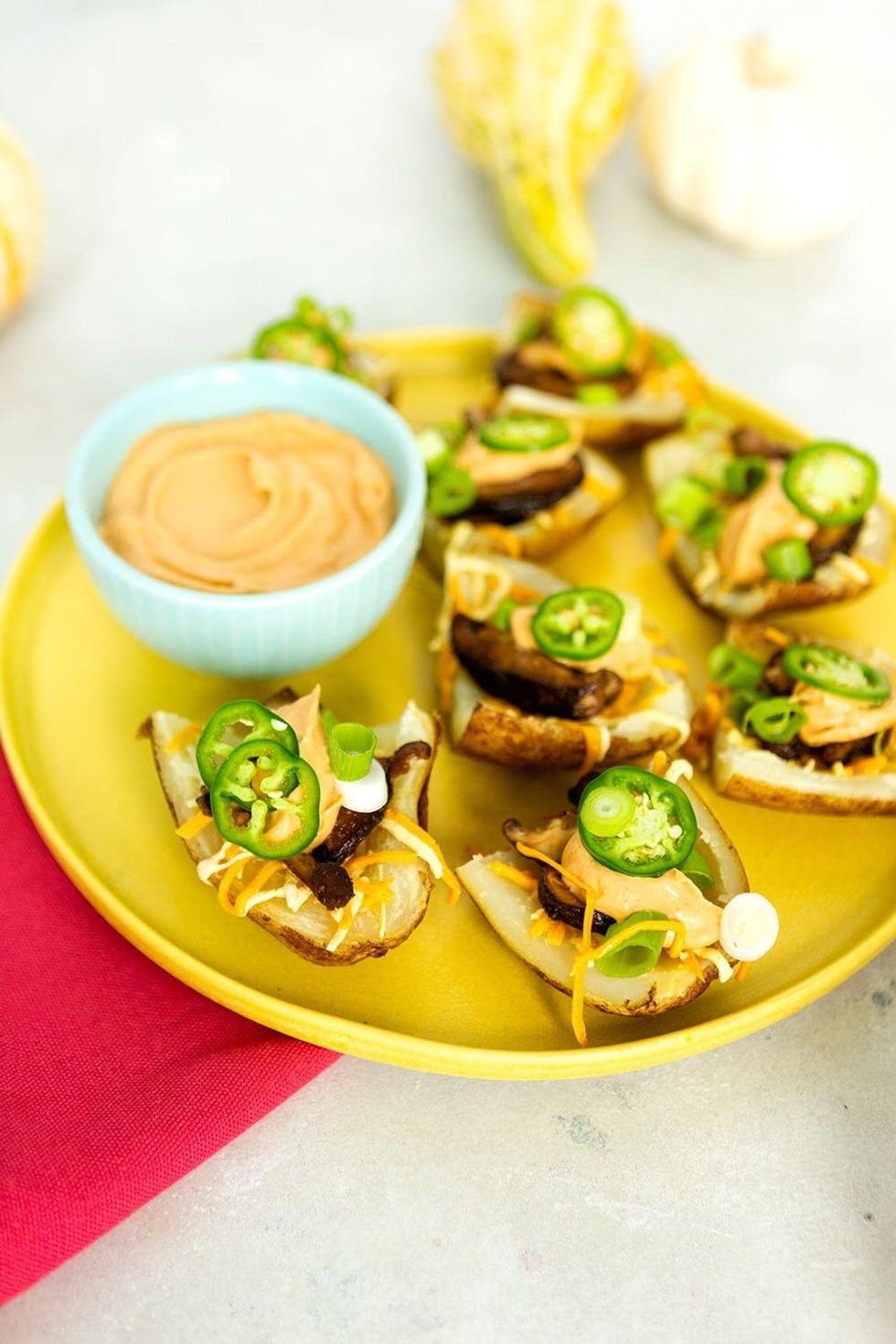 Vegan Bacon Loaded Potato Skins