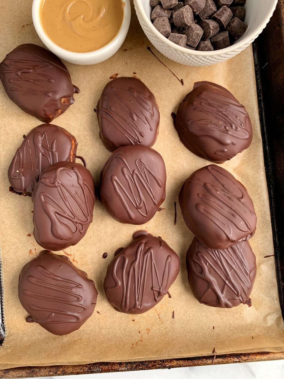 Vegan + Gluten-Free Healthier Copycat Reese's Eggs