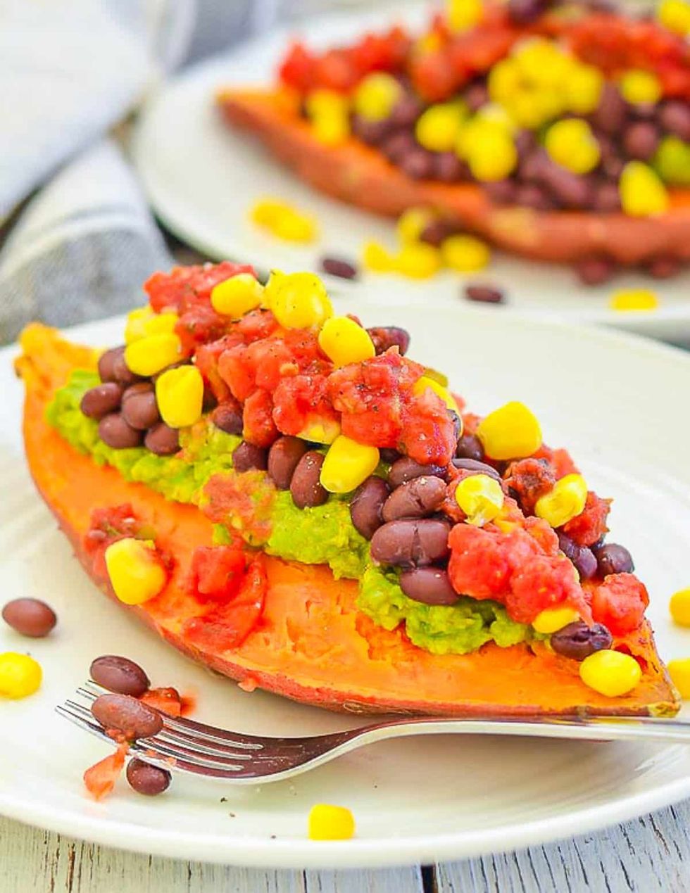 Vegan Loaded Sweet Potatoes