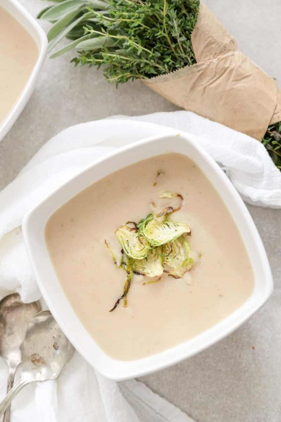 Vegan Sage & Garlic White Bean Soup