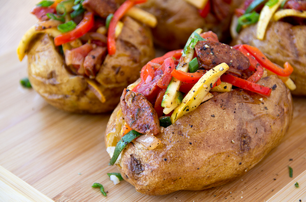 Vegetable Stuffed Baked Potatoes