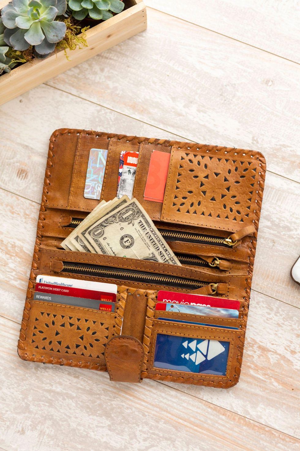 wallet with cash