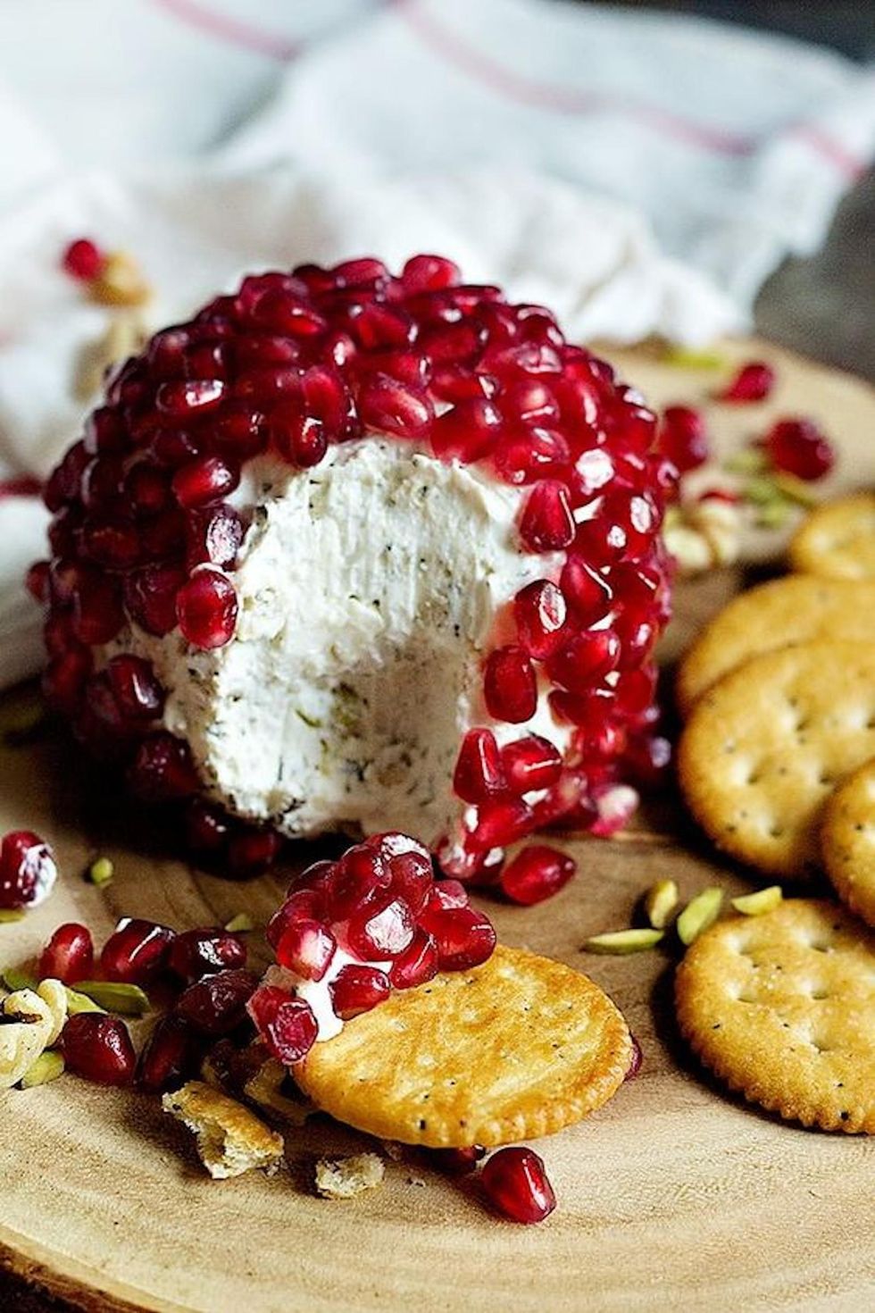 Walnut Pomegranate Cheese Ball