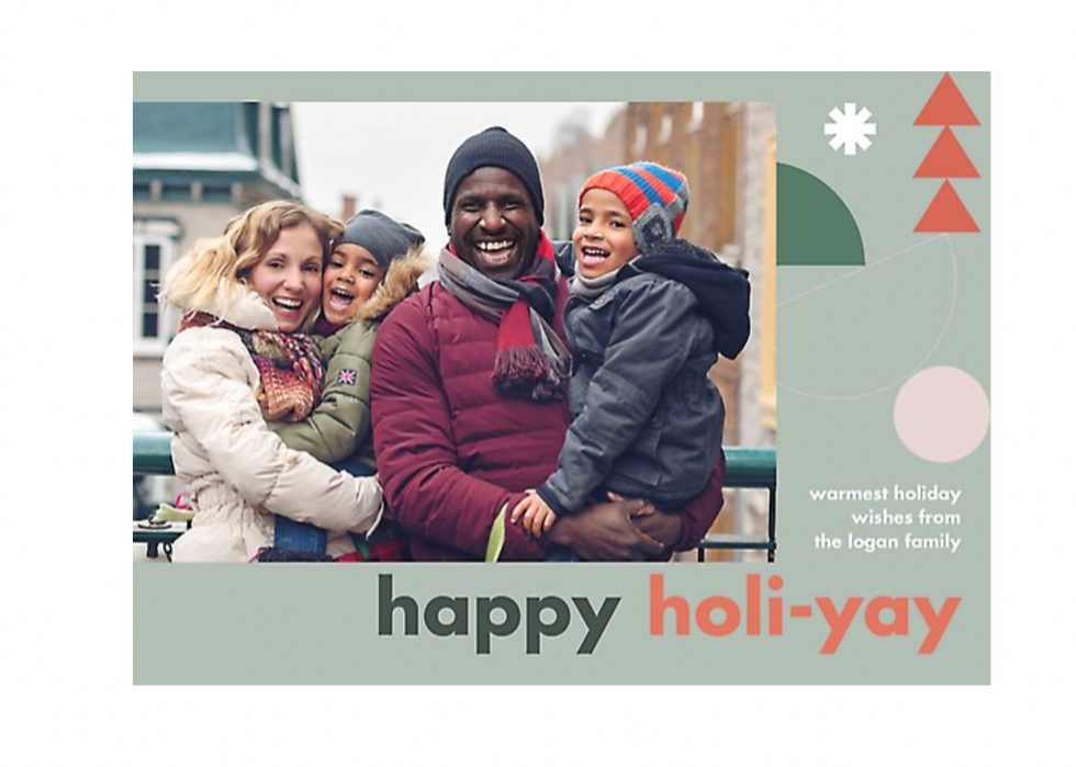 West Elm Festive Shapes Holiday Photo Card