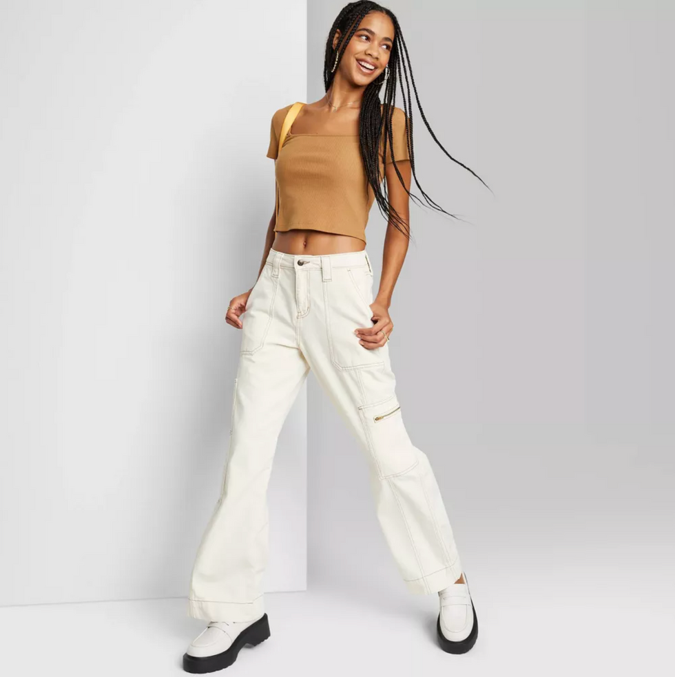 Wild Fable High-Rise Cargo Baggy Jeans