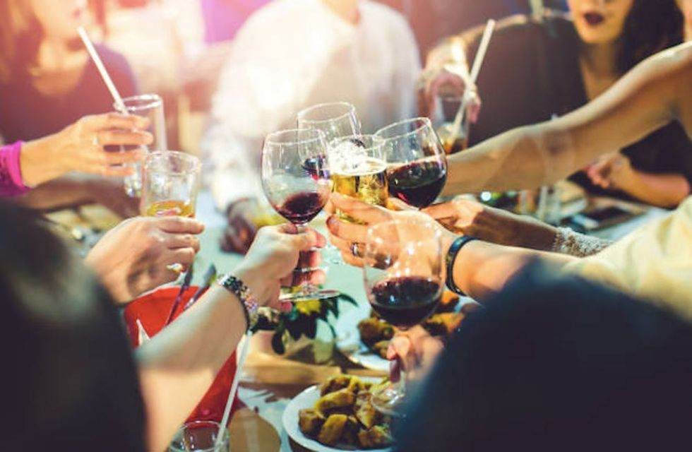 wine cheers glasses getty images