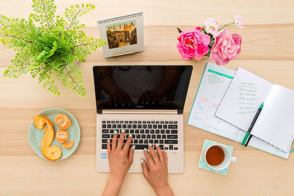 woman at computer